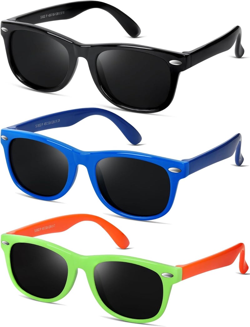 BEALER Store Kids Polarized Sunglasses for Girls Boys UV Protection Sun Glasses Flexible Rubber TPEE Shades for Children Age 3-9 - Image 1